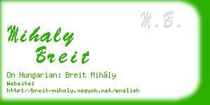 mihaly breit business card